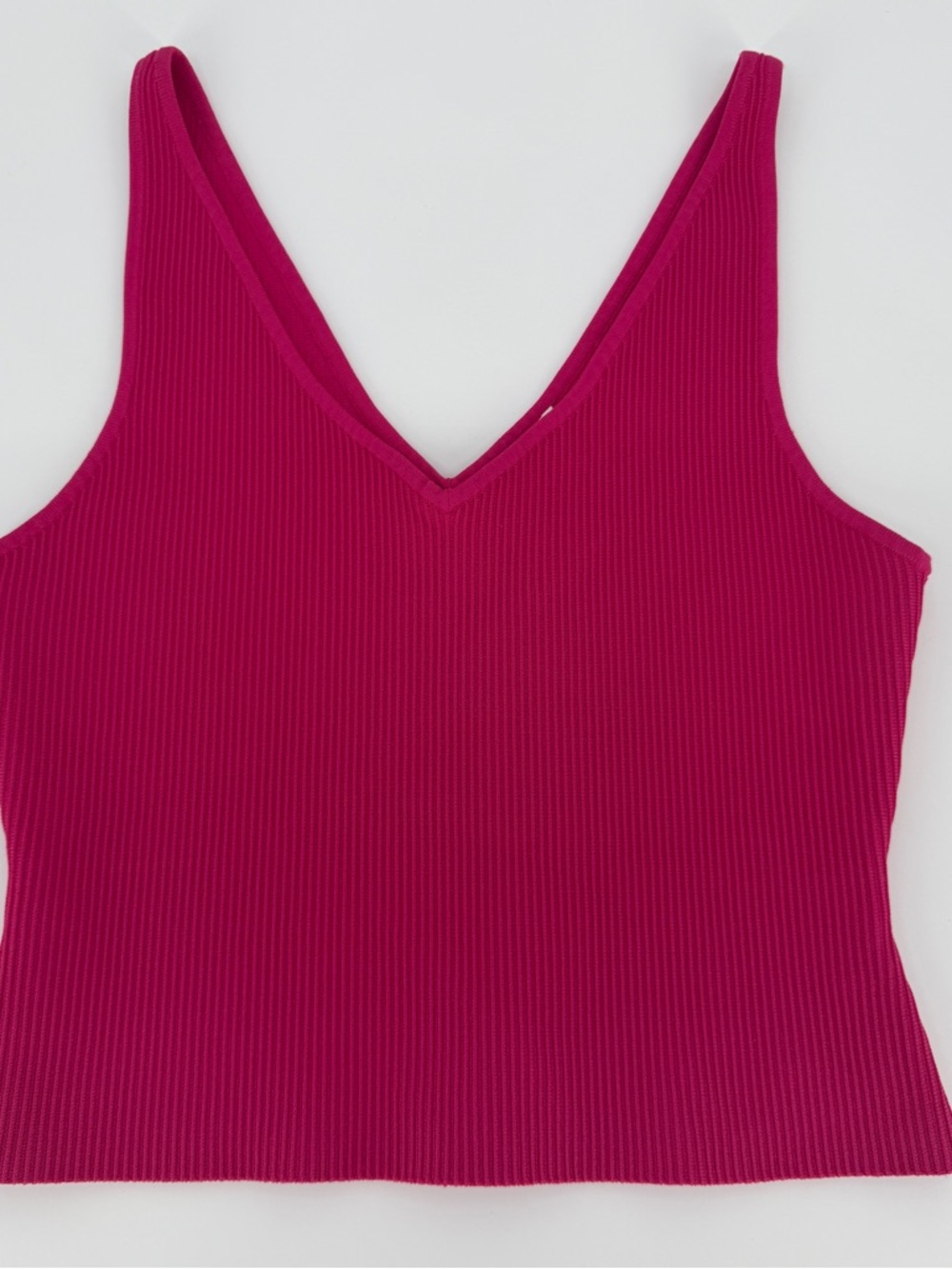 Babaton Magenta Sculpt Ribbed Knit Tank XL Y2K Minimalist Aritzia Eros Pink - Picture 2 of 10